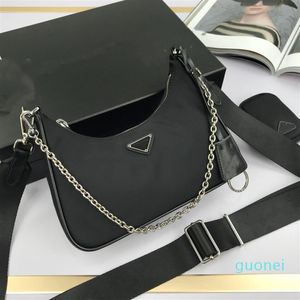 Mini Cep Lüks Marka Kadın Crossbody RR8852245L ile Kadınlar İçin Siyah Naylon Omuz Messenger Çantası