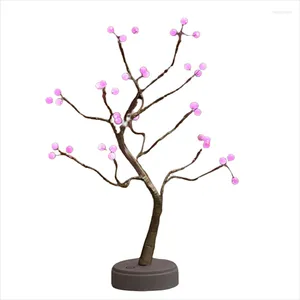 Night Lights LED USB Battery Power Touch Switch Tree Light Fairy Table Lamp For Home Bedroom Wedding Party Christmas Decor
