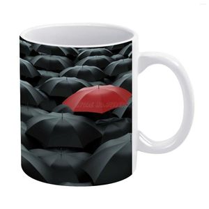 黒い白いマグカップの海のマグカップヴィンテージユニセックスサイズの傘co