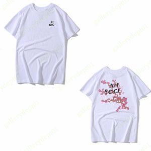 メンズtシャツ レディースデザイナーtシャツ 雷反射tシャツ カラー英語アルファベット服 桜蝶グラフィックtシャツ tシャツ反射58