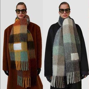 18 Color Men Men Style Geral Cashmere Scarf Cobertor feminino colorido xadrez tzitzit imita￧￣o len￧o de len￧o len￧os para mulheres