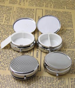 Cajas de p￭ldoras en blanco ovales de 10 piezas enteras Organizador de metal Caja de medicina Regalos de promoci￳n de bricolaje personalizado Barco1964468
