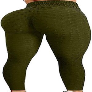 modellatura famosi leggings TikTok pantaloni da yoga per le donne vita alta controllo della pancia bottino Bubble Hip Lifting allenamento collant da corsa 11153V