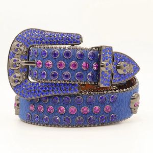 Punk Rock Belt Women Harajuku Y2K Western Cowboy Bing Luxury Designer com Diamond Pin Buckle Men for Jeans A220818