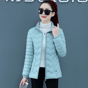 Women's Trench Coats Winter Jacket Women Ladies Stand Up Short Cotton Coat Zipper Parka Fashion Solid Thin And Light Outwear Jaqueta