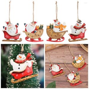 Christmas Decorations Toys Home Fairy Garden Xmas Tree Hanging Pendant Resin Ornament Santa Claus