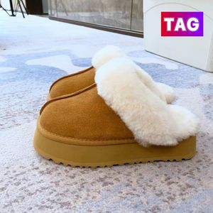 Vinter sn￶st￶vlar australien klassisk ultra mini boot kvinnliga ankelst￶vlar designer kvinnor skor kastanj m￤n p￤ls f￥rskinn mocka plysch komfort mode