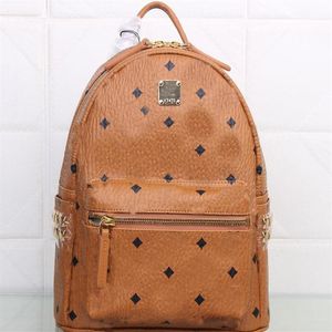 Genuine Leather backpacks luxurys designers Fashion punk rivet backpack school bag tote unisex student bag men women travel STARK 254h