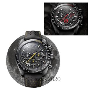 2021 super series Quality Quartz Watch Dark side lunar surface mens watches waterfroof wristWatch montre de luxe289Z