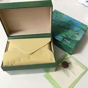 Y Rolexables Luxury Watch Mens Watch Box Cases Original Inner Outer Womans Watches Accessories Men Wristwatch Green Boxex Booklet 275C