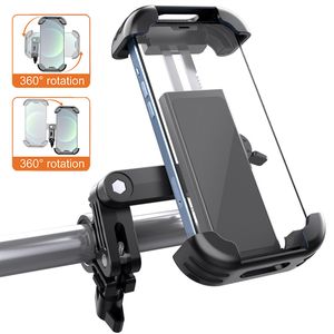 Universal Bike Phone Holder Two-Way Rotation Bicycle Mount Bracket Styret GPS Motorcykel Smarttelefonstöd för 3,5-7,2 tum