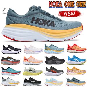 2023 Hoka One Bondi 8 Running Shoes Mens Sneaker Hokas Shoe Triple Black White Goblin Blue Lilac Marble Designer Men Women Sports