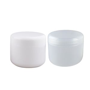 White Clear Refillable Bottle Plastic PP Facial Cream Jars Empty Emulsion Cosmetic Packaging Containers Round Hair Wax Pots 200G 250G 300G