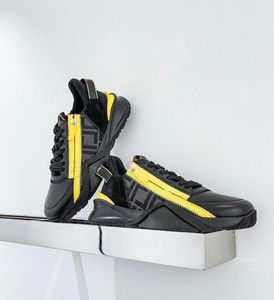Lüks erkek akış mükemmel spor ayakkabı ayakkabıları rahat erkekler spor fermuarlı kauçuk örgü hafif kaykay koşucusu taban teknoloji kumaşlar eğitici kutusu