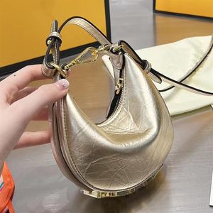 Designer Women Nano Graphy Hobo Wristlet Clutch Bag Italy Roma Luxury Brand Mini Half Moon Crossbody Handbags Lady Houndstooth Lea310o