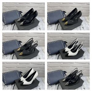 Tasarımcı üst topuk ayakkabıları sivri yüksek topuklu ayakkabılar sivri topuk elbise ayakkabıları klasikler marka sandalet 7cm ince topuklu seksi kadın pompaları Slingback sandal ys ve l