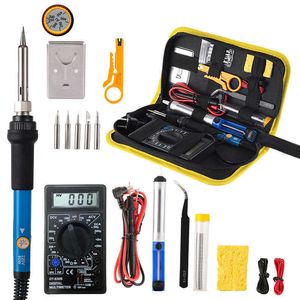 Adjustable temperature electric soldering iron welding tool kit 110V European gauge British 220V936 60W