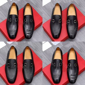 Projektanci buty Mężczyzniki luksusowy oryginalny skórzany brązowy czarny czarny męski sukienki designerskie poślizg na butach ślubnych Rozmiar 38-46