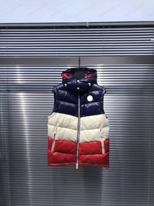2023 재킷 디자이너 겉옷 남성용 다운 조끼 여성용 스탠드 칼라 다운 겨울 수 놓은 배지 따뜻한