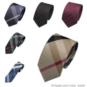 Plaid Neck Ties For Men Women 7cm Polyester Silk Business Skinny Slim Narrow Bridegroom Party Dress Wedding Necktie286A missseller