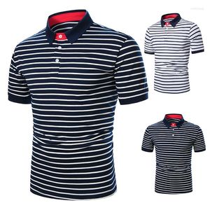 Męskie Polos Men T-shirt koszulka z krótkim rękawem Kontrast Kolor odzieży Summer Streetwear Casual Fashion Tops