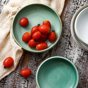 Plates Creative Ceramic Small Dish Plate El Hushåll Kimchi Chinese Round Japanese Style Underglaze Colorful Sushi Table Seary