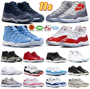 OG 2023 Męskie Jumpman 11 11s Retro Basketball Shoes Cool Grey University Blue Cherry Midnight Blue Hary Velvet 25. rocznica Low 72-10