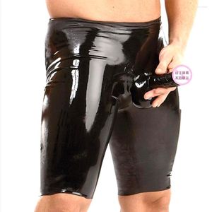 Underpants Fetish Men's Patent Leather Underwear Latex Pants Exotic Sexy Lingerie Nightclub Tights Adult