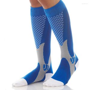 Calzini da uomo Compressione per vene varicose Donne uomini gambe gamba dolori alti calze invernali felici felici