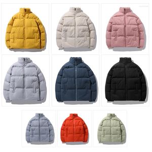 Men's Down 2022 Winter Men Solid Color Parkas Quality Brand Men's Stand Collar Warm Thick Jacket Male Fashion Casual Parka Coat