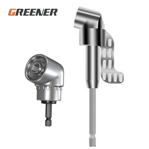 Regolabile 105 Gradi Ad Angolo Retto Driver Set di Cacciaviti Supporto di Tornitura Ugelli Utensili A Mano 1/4 Bit Magnetico Socket Trapano Elettrico