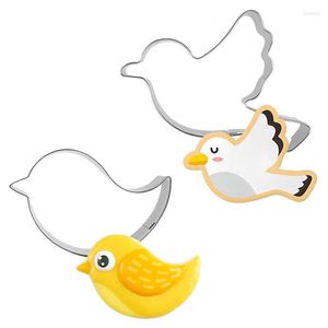 ベーキング金型2pcs/set little bird shape cookie cutterステンレス鋼鳥金型ビスケットシュガークラフト装飾金型