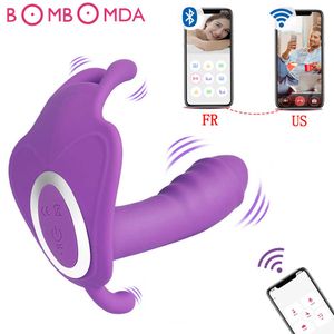 Güzellik Ürünleri Dildo Vibratör Kadınlar İçin Seksi Oyuncak Uzun Mesafe Uygulama Kontrolü Orgazm Mastürbator G Spot Klitoris Uyaran Panties Vibratörler Yetişkin