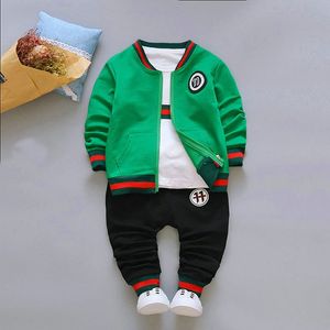 Crianças de garotos roupas conjuntos de garotos de casaco de roupa externa calça de calça de roupas de bebê de roupas de bebê de 0-4y