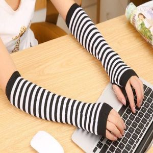 Knee Pads 1 Pair Of Soft Elastic Wrist Knitted Fingerless Half-finger Sleeves Warm Arm Gloves Women Winter Long