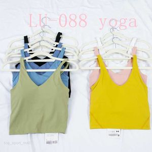 Women's Sports Bra Fitness Running Yoga Vest Sleeveless U-Shaped Chest Pad Outdoor Jogging Quick Dry Breathable Yoga BraS Shockproof Gathering Gym Tank Top