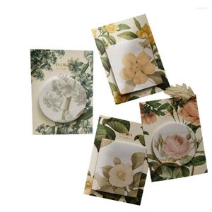 Confezione regalo 30 pacchi/lotto Vintage Flower Sticky Notes Planner Adesivi Notepad Memo Pad Sheets Adesivo per decorazioni per ufficio