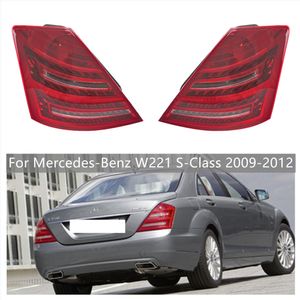 メルセデスベンツW221 S-Class 2009-2012 LED Taillights Turn Signlight Lights Brake LampのApairBumperリアライト