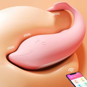 Beauty Items Vibrator Drahtloses Bluetooth-Steuerhöschen Sexy Spielzeug für Frauen Delphinform G-Punkt-Klitoris-Stimulator Vibrierendes Ei