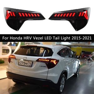 カーテールライトアセンブリターンシグナルインジケーターホンダHRV vezel ledテールライトフォグブレーキリバースパーキングライトのためのリアランプ