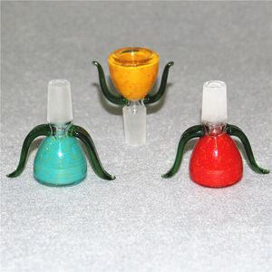 US Color Wig Wag 14mm Male Glass Hookahs Bowls For Tobacco Bong Bowl Piece Water Bongs Dab Oil Rigs Smoking Pipes