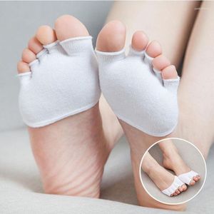 Frauen Socken 3Pairs Baumwolle Vorfuß Zehe Weibliche Sommer Sport Nicht Slip 5Finger Separate Unsichtbare Halben Fuß Atmungsaktive Socke hausschuhe