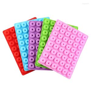 Baking Tools 48 Grids Silicone Chocolate Mold Food Grade Small Donuts Shape Cake Moulds Doughnut Make Fondant Candy Ice Block