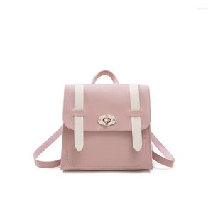 Shoulder Bags Women Contrast Color Mini Backpack Large Capacity Single Bag For Travel Sale-WT