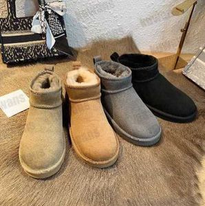 Buty Kobiety klasyczny Ultra Mini Botton Platforma Chestnut Snow Matte Fur Zamię owczystą wełnę komfort zimowy jesień projektant kostki bobiesugg dggr23uggb