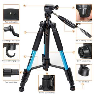 Tripés ZOMEI Q111 Tripod Professional Stand Alumínio portátil com cabeça de panela para o telefone do suporte da câmera