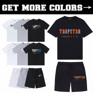 Men's T-shirts 23 Mens Designers Clothes Tuta Tracksuit Trapstars Tracksuites Short Print Two Pieces Set Loose Sweatshirt