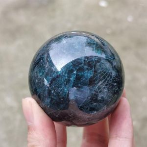 Decorative Figurines Natural Blue Apatite Ball Stones Sphere Quartz Crystal Mineral Healing And Minerals For Home Decoration Gift L5l8