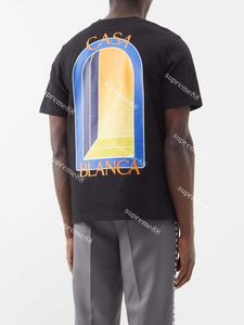 Casablanca 23ss Homens Designer Camiseta Porta de Fantasia Siciliano Havaiano Manga Curta T-shirt Algodão Verão Tees296l
