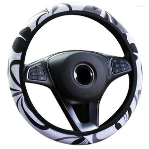 Steering Wheel Covers Butterfly Print Elastic Car Auto Cover No Inner Ring Wrap For 37-38CM/14.5"-15" M Size Hand Bar Protector